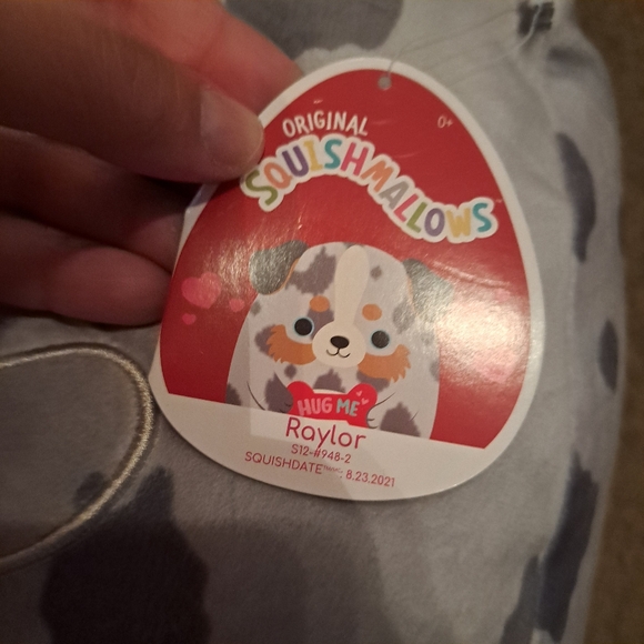 Squishmallow Raylor the Spotted Australian Shepherd Dog 12" 2021 Valentine NWT - Picture 5 of 6